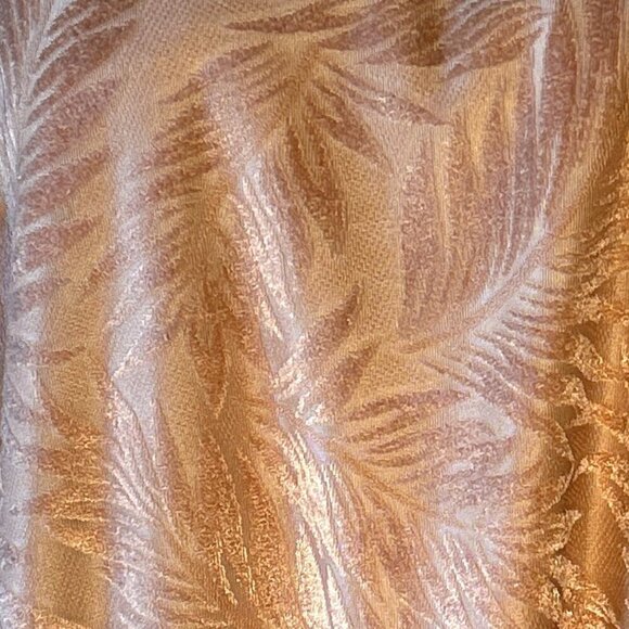 Umgee SZ L Latte Color Embossed & Crushed Velour Shift Dressy Chic Formal Comfy - Picture 6 of 8